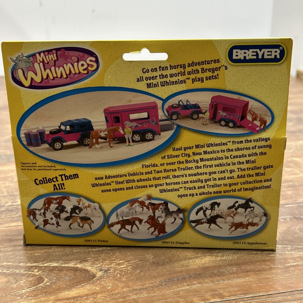 Breyer Mini Whinnies Play Set Adventure Vehicle 2 Horse Trailer NEW Sealed - Picture 9 of 9